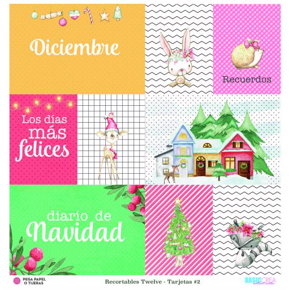 4 hojas de Recortables Tewelve 30,5x30,5 cm