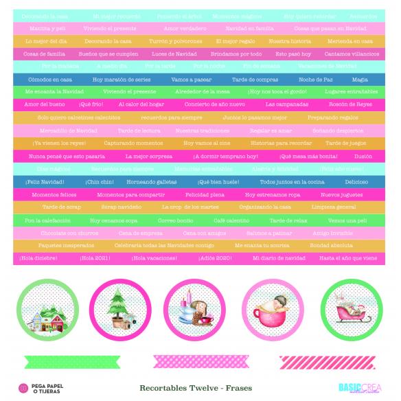 4 hojas de Recortables Tewelve 30,5x30,5 cm