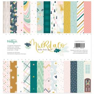 Stack de papeles 12"x12" Muérdago