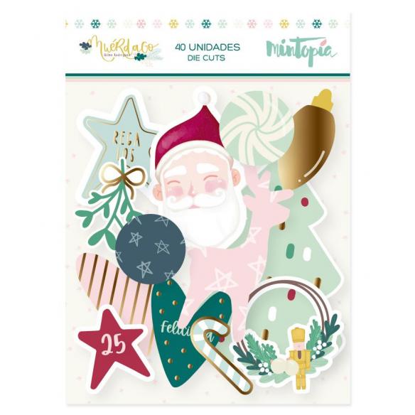 Die cuts Mistlede vellum and acetate