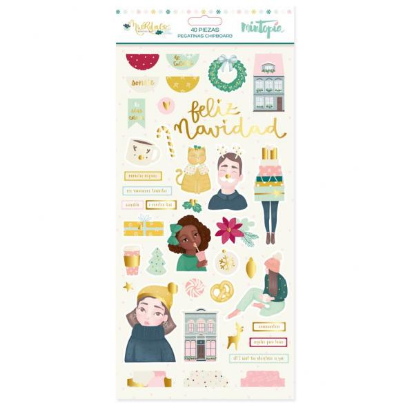 Pegatinas Chipboard Muérdago