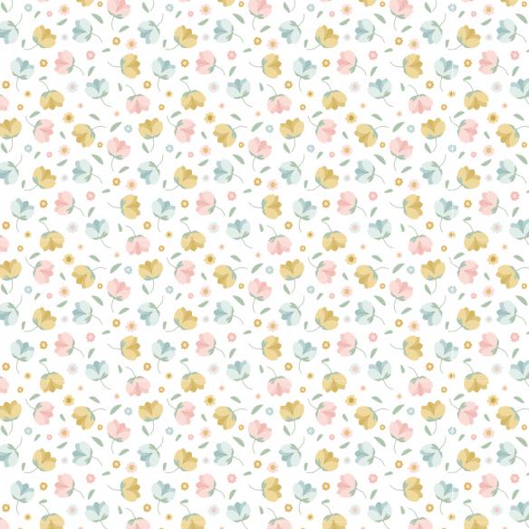 Tela de encuadernar Wilma Moon Flores