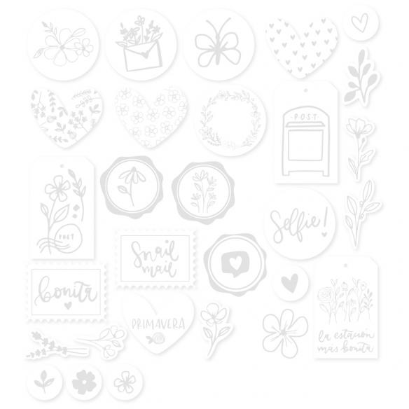 Die cuts acuarela-Colección Pétalos