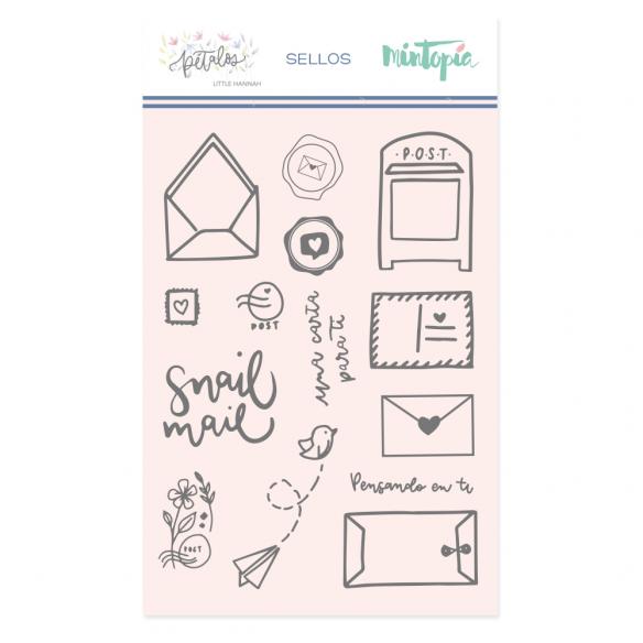 Sello Snail Mail-Colección Pétalos