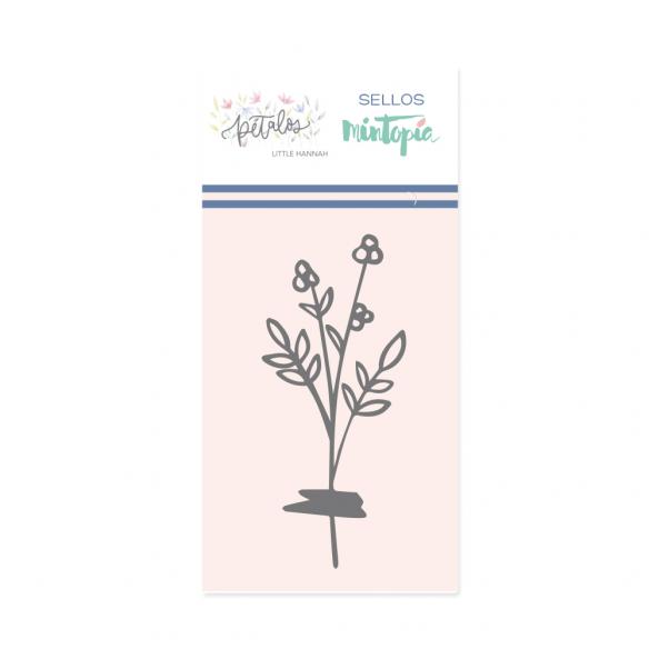 Mini sello ramita con washi 2-Colección Pétalos