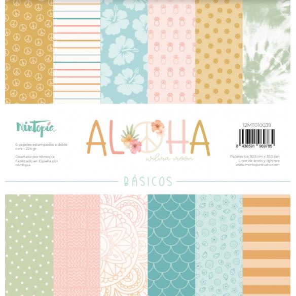 Kit 12"x12" Papeles básicos Aloha