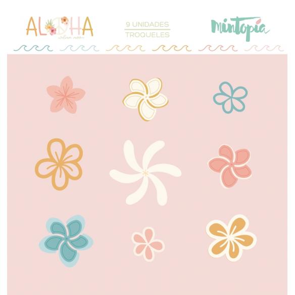 Troquel Aloha Mini Flores tropicales