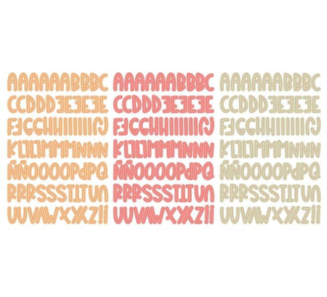 Mini alfabeto puffy Aloha