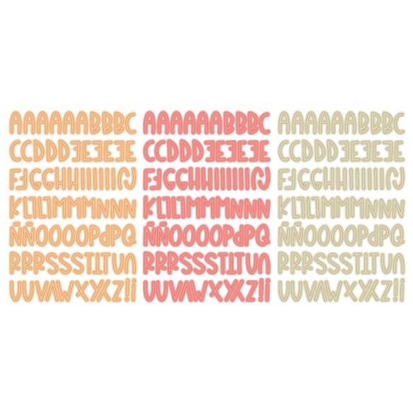 Mini alfabeto puffy Aloha