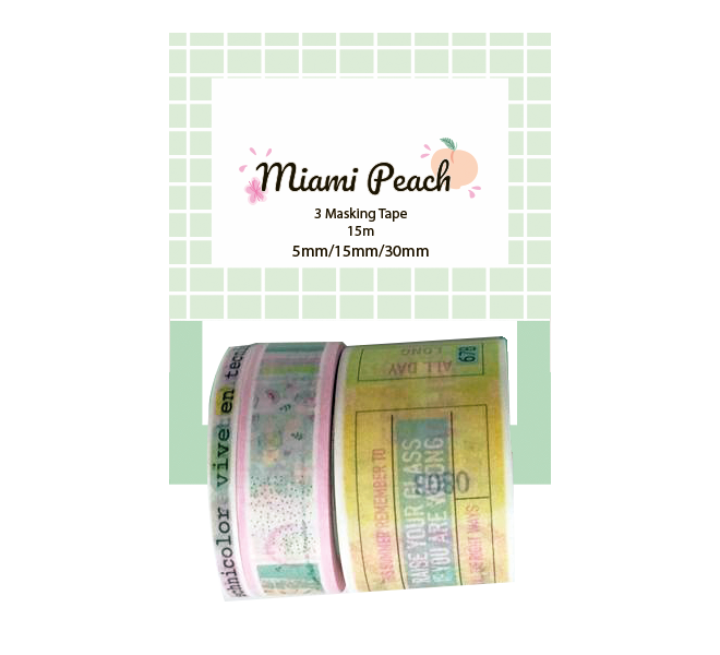 Washi tape MIAMI PEACH