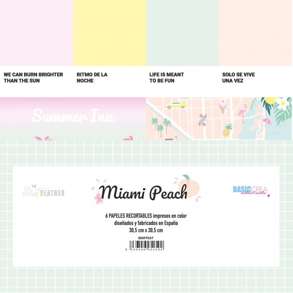 Tarjetas recortables MIAMI PEACH