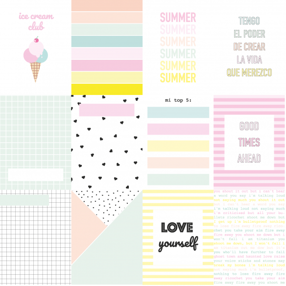 Tarjetas recortables MIAMI PEACH