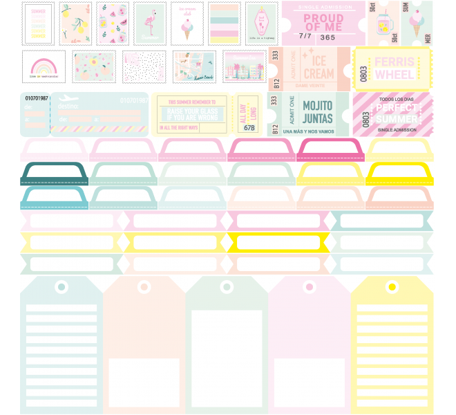 Tarjetas recortables MIAMI PEACH