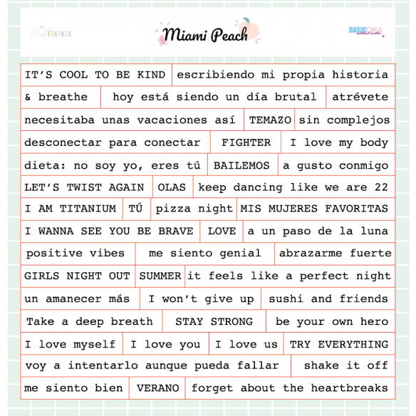 Stickers MIAMI PEACH