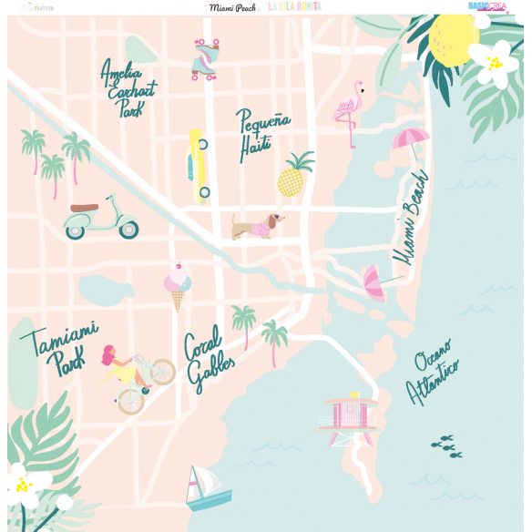 Colección de papel MIAMI PEACH