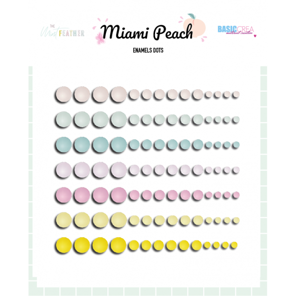 Enamel dots MIAMI PEACH