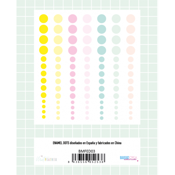 Enamel dots MIAMI PEACH
