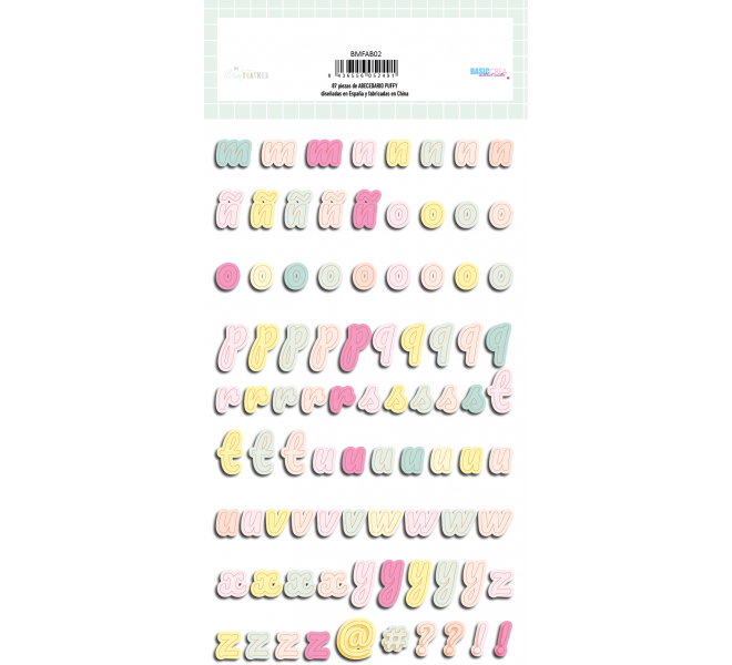 Abcedario puffy MIAMI PEACH