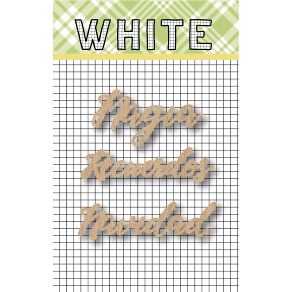 Palabra de madera WHITE