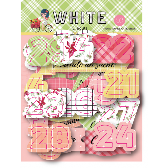 Die Cuts WHITE  números