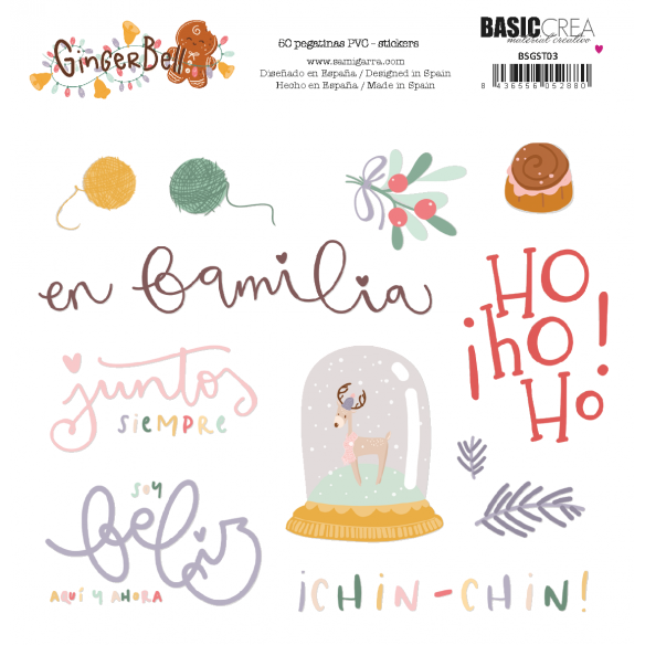 Pegatinas transparentes Ginger Bell