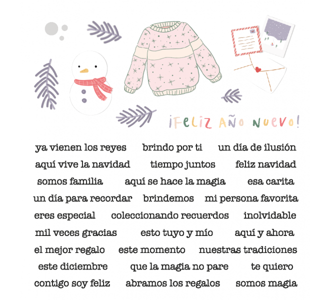 Pegatinas transparentes Ginger Bell