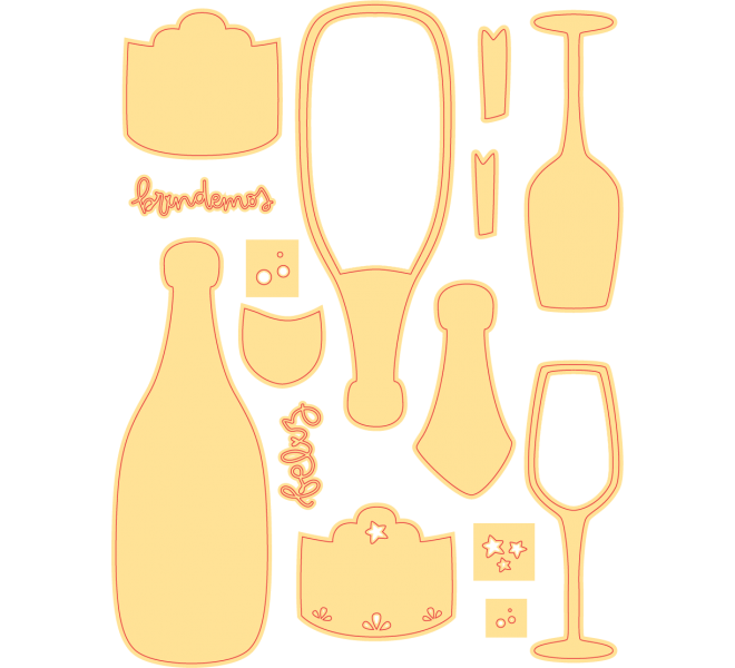 Troquel Brindis Ginger Bell