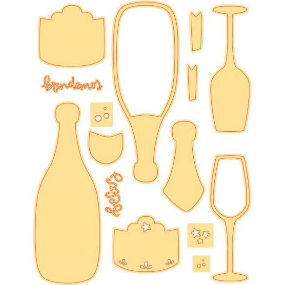 Troquel Brindis Ginger Bell