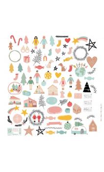 Die cuts illustrations December of Mintopia