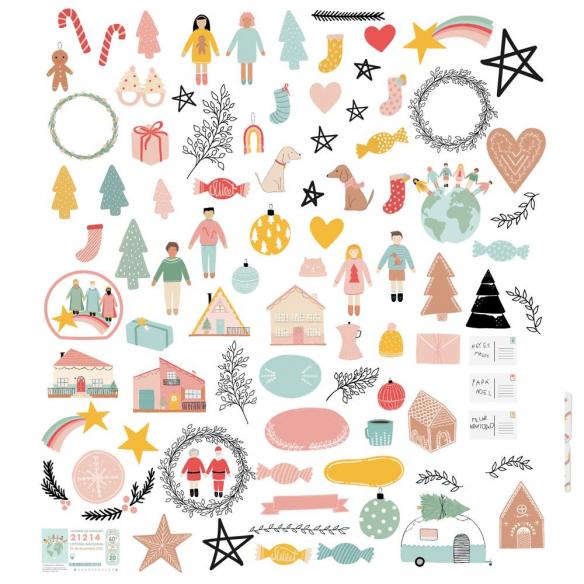 Die cuts illustrations December of Mintopia