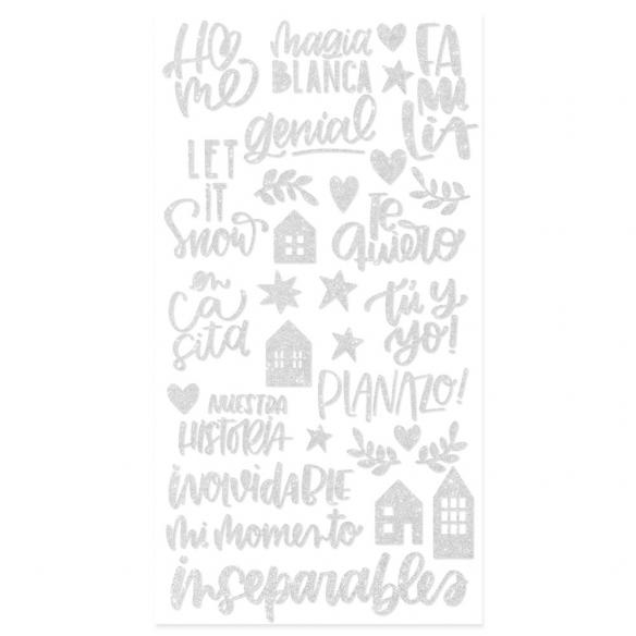 Pegatinas foam palabras Hola Invierno de Mintopia