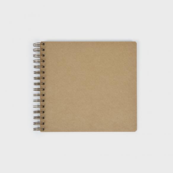 Álbum kraft wyro cuadrado pequeño 20.5x20.5 cm.  20 hojas cartulina 250 grs.