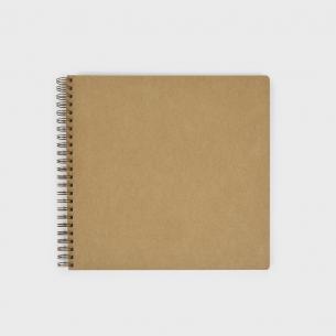 Álbum kraft wyro cuadrado grande 30.5x30.5 cm.  15 hojas cartulina 250 grs.