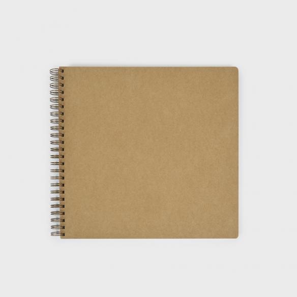 Álbum kraft wyro cuadrado grande 30.5x30.5 cm.  15 hojas cartulina 250 grs.