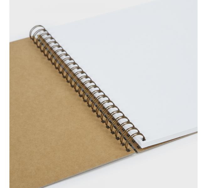 Large square kraft wyro album 30.5x30.5 cm. 15 sheets cardboard 250 grs.