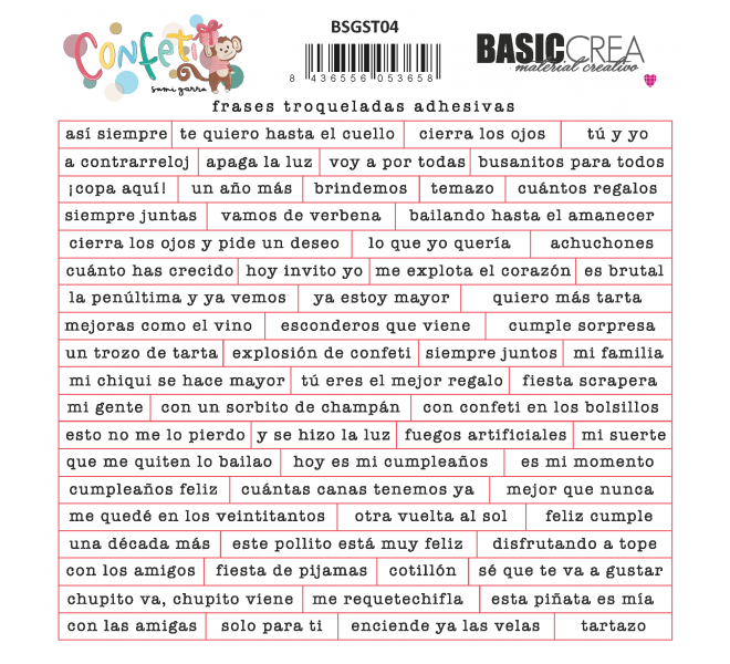 PEGATINAS "Confeti" Blanca/transp 2 hojas