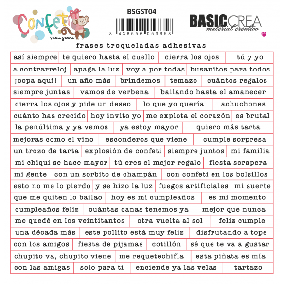 PEGATINAS "Confeti" Blanca/transp 2 hojas