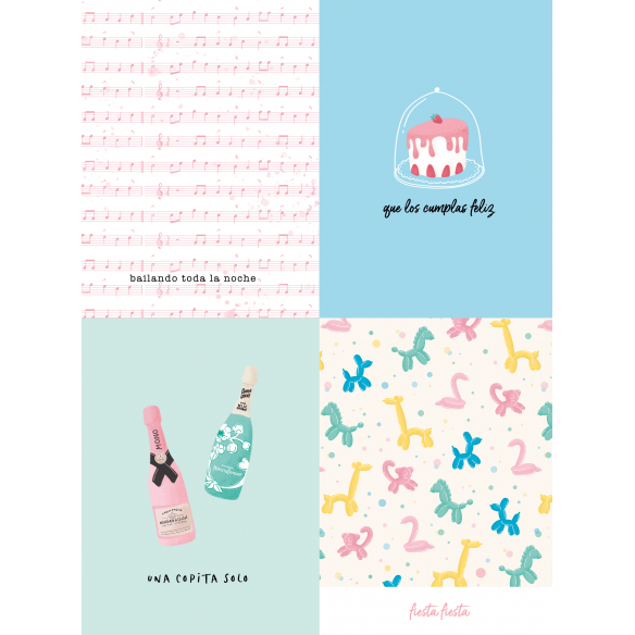 Bloc Din A5 Recortables "Confetti" 17 Diseños a 1 cara