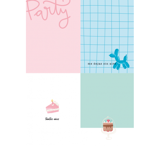 Bloc Din A5 Recortables "Confetti" 17 Diseños a 1 cara