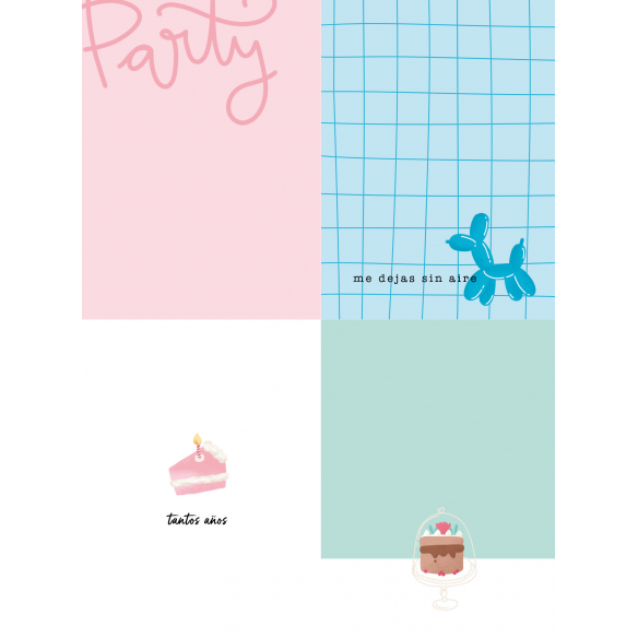 Bloc Din A5 Recortables "Confetti" 17 Diseños a 1 cara