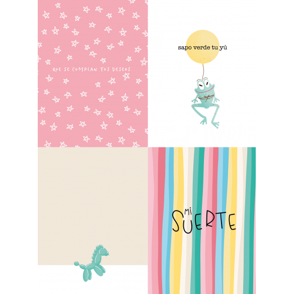 Bloc Din A5 Recortables "Confetti" 17 Diseños a 1 cara