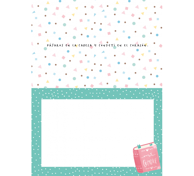 Bloc Din A5 Recortables "Confetti" 17 Diseños a 1 cara