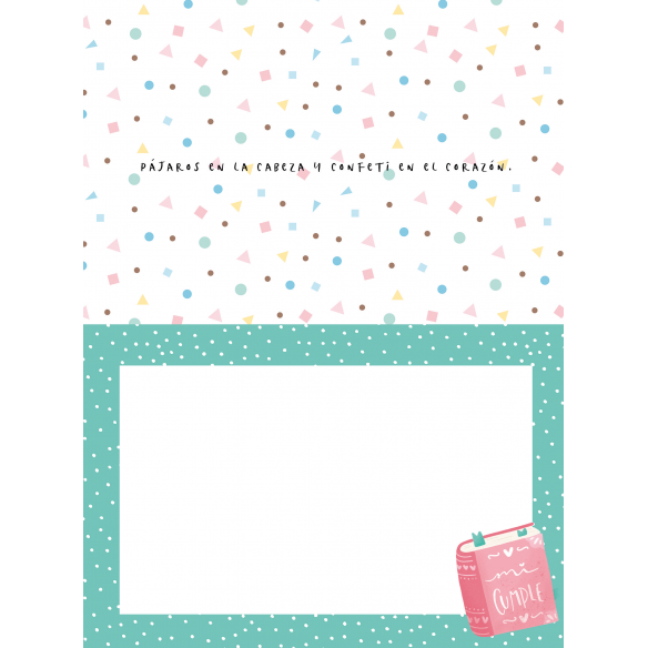 Bloc Din A5 Recortables "Confetti" 17 Diseños a 1 cara