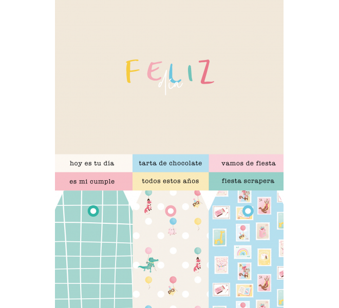 Bloc Din A5 Recortables "Confetti" 17 Diseños a 1 cara