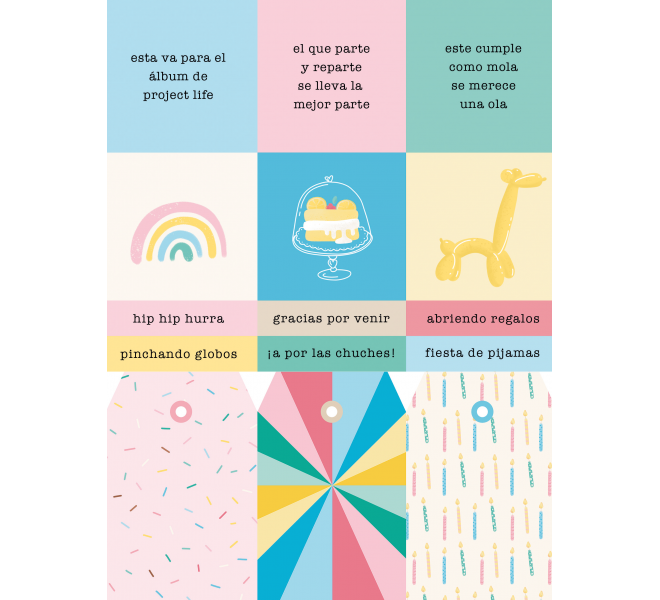 Bloc Din A5 Recortables "Confetti" 17 Diseños a 1 cara