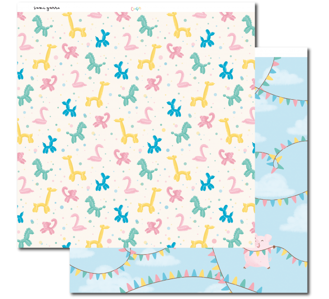Stack Papel  "Confeti" 12H a doble cara+12 a 1Cara