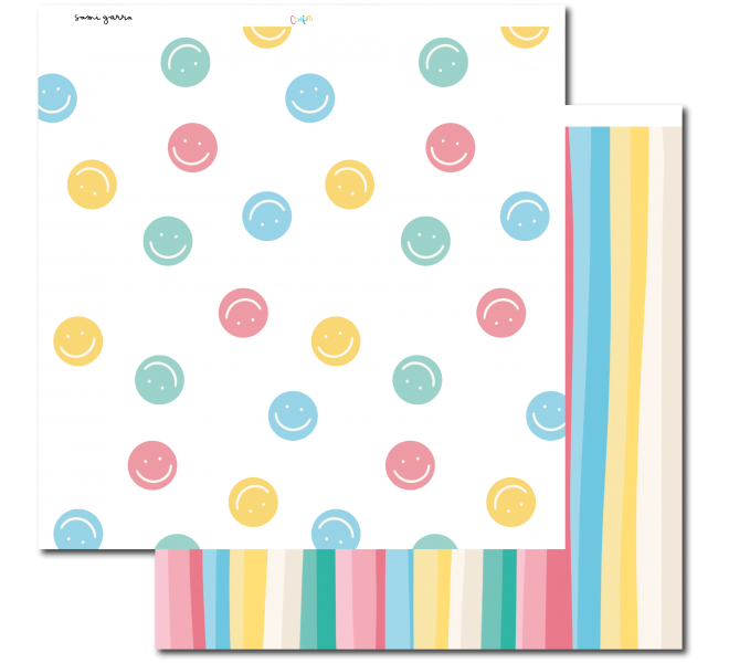 Stack Papel  "Confeti" 12H a doble cara+12 a 1Cara