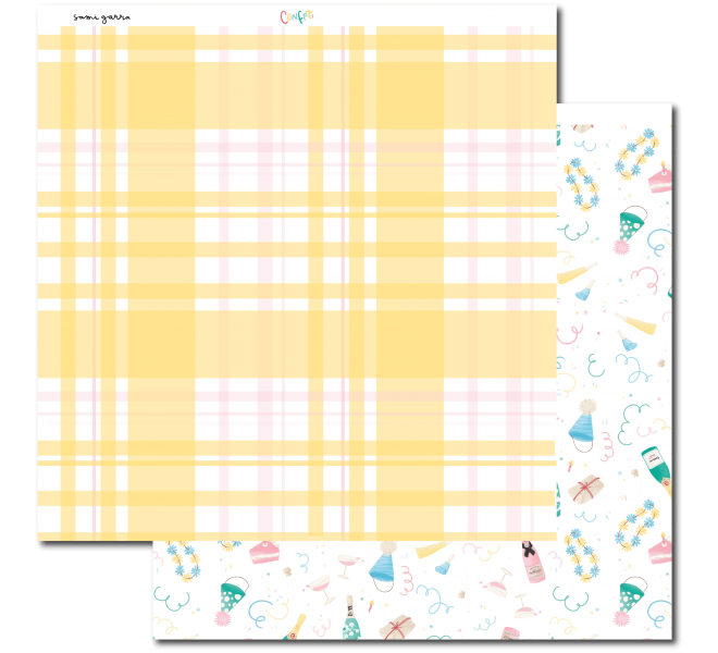 Stack Papel  "Confeti" 12H a doble cara+12 a 1Cara