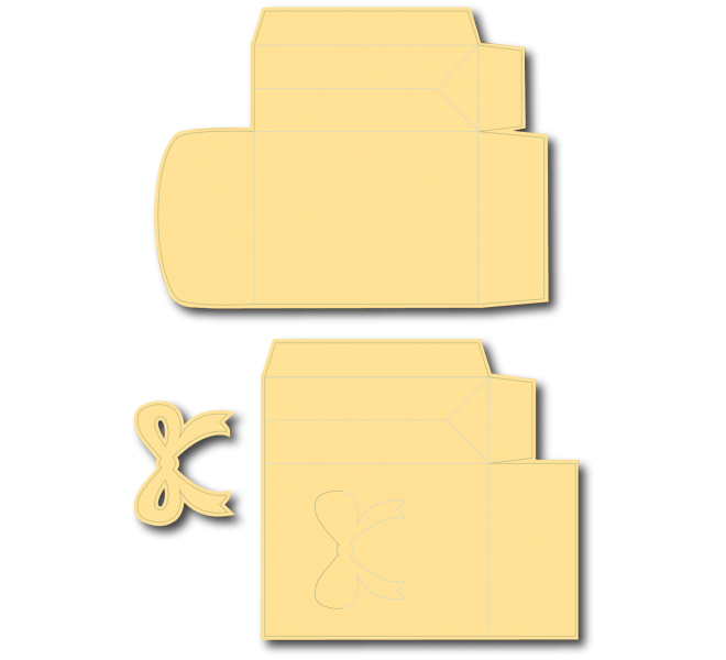 Troquel Sobre"Confeti"Troquel de 3 piezas - Sobre con fuelle