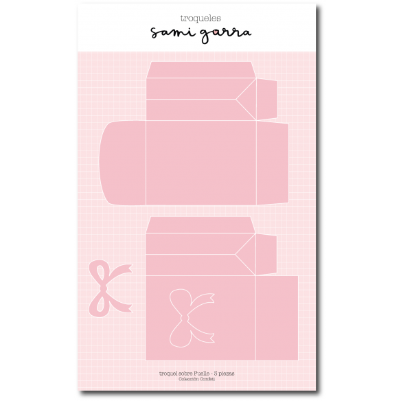Troquel Sobre"Confeti"Troquel de 3 piezas - Sobre con fuelle